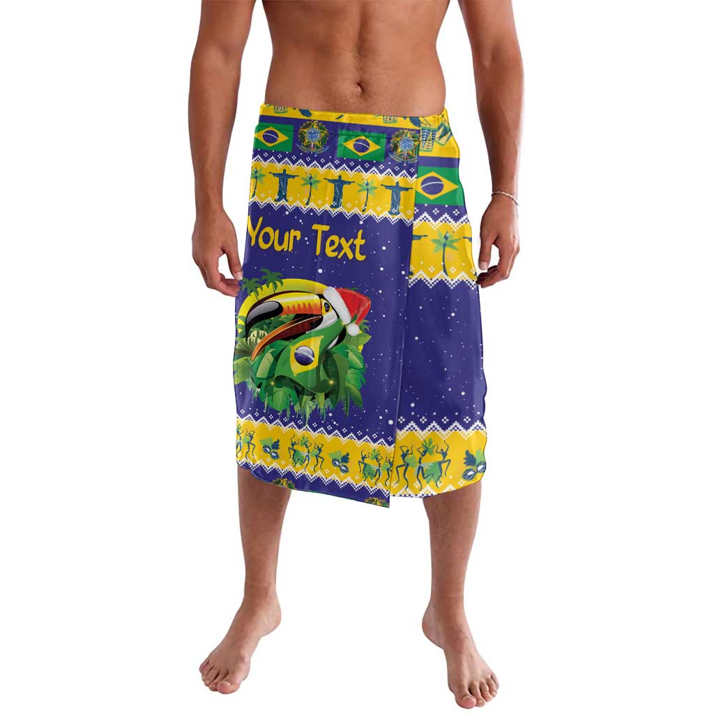 Personalized Brazil Christmas Lavalava Toco Toucan with Brazil Flag - Wonder Print Shop