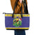 Personalized Brazil Christmas Leather Tote Bag Toco Toucan with Brazil Flag - Wonder Print Shop