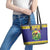 Personalized Brazil Christmas Leather Tote Bag Toco Toucan with Brazil Flag - Wonder Print Shop