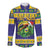 Personalized Brazil Christmas Long Sleeve Button Shirt Toco Toucan with Brazil Flag - Wonder Print Shop