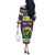 Personalized Brazil Christmas Off The Shoulder Long Sleeve Dress Toco Toucan with Brazil Flag - Wonder Print Shop