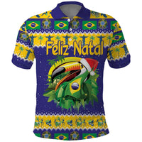 Personalized Brazil Christmas Polo Shirt Toco Toucan with Brazil Flag - Wonder Print Shop