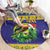 Personalized Brazil Christmas Round Carpet Toco Toucan with Brazil Flag