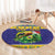 Personalized Brazil Christmas Round Carpet Toco Toucan with Brazil Flag