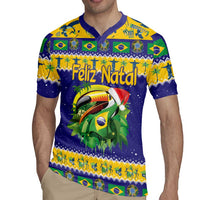 Personalized Brazil Christmas Rugby Jersey Toco Toucan with Brazil Flag - Wonder Print Shop
