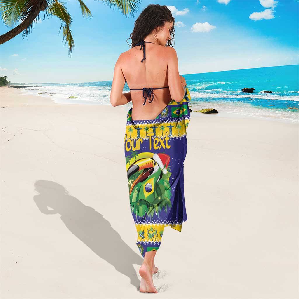 Personalized Brazil Christmas Sarong Toco Toucan with Brazil Flag - Wonder Print Shop