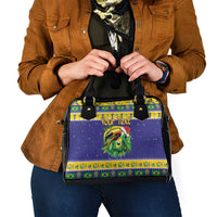 Personalized Brazil Christmas Shoulder Handbag Toco Toucan with Brazil Flag