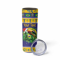 Personalized Brazil Christmas Skinny Tumbler Toco Toucan with Brazil Flag - Wonder Print Shop