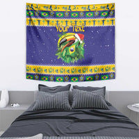 Personalized Brazil Christmas Tapestry Toco Toucan with Brazil Flag - Wonder Print Shop