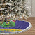 Personalized Brazil Christmas Tree Skirt Toco Toucan with Brazil Flag - Wonder Print Shop