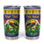 Personalized Brazil Christmas Tumbler Cup Toco Toucan with Brazil Flag - Wonder Print Shop