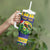 Personalized Brazil Christmas Tumbler With Handle Toco Toucan with Brazil Flag - Wonder Print Shop