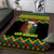 Jamaica Reggae Lion Christmas Area Rug Kente Pattern Meri Krismiss - Wonder Print Shop
