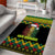 Jamaica Reggae Lion Christmas Area Rug Kente Pattern Meri Krismiss - Wonder Print Shop