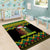 Jamaica Reggae Lion Christmas Area Rug Kente Pattern Meri Krismiss - Wonder Print Shop