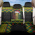 Jamaica Reggae Lion Christmas Back Car Seat Cover Kente Pattern Meri Krismiss - Wonder Print Shop
