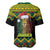 Jamaica Reggae Lion Christmas Baseball Jersey Kente Pattern Meri Krismiss - Wonder Print Shop