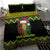 Jamaica Reggae Lion Christmas Bedding Set Kente Pattern Meri Krismiss - Wonder Print Shop