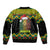 Jamaica Reggae Lion Christmas Bomber Jacket Kente Pattern Meri Krismiss - Wonder Print Shop
