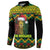 Jamaica Reggae Lion Christmas Button Sweatshirt Kente Pattern Meri Krismiss - Wonder Print Shop