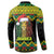 Jamaica Reggae Lion Christmas Button Sweatshirt Kente Pattern Meri Krismiss - Wonder Print Shop