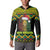 Jamaica Reggae Lion Christmas Button Sweatshirt Kente Pattern Meri Krismiss - Wonder Print Shop