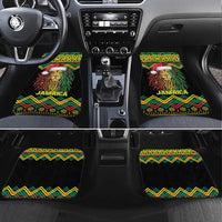 Jamaica Reggae Lion Christmas Car Mats Kente Pattern Meri Krismiss - Wonder Print Shop