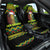 Jamaica Reggae Lion Christmas Car Seat Cover Kente Pattern Meri Krismiss - Wonder Print Shop