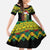 Jamaica Reggae Lion Christmas Family Matching Off The Shoulder Long Sleeve Dress and Hawaiian Shirt Kente Pattern Meri Krismiss - Wonder Print Shop