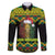 Jamaica Reggae Lion Christmas Family Matching Off The Shoulder Long Sleeve Dress and Hawaiian Shirt Kente Pattern Meri Krismiss - Wonder Print Shop