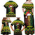 Jamaica Reggae Lion Christmas Family Matching Off Shoulder Maxi Dress and Hawaiian Shirt Kente Pattern Meri Krismiss - Wonder Print Shop