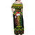 Jamaica Reggae Lion Christmas Family Matching Off Shoulder Maxi Dress and Hawaiian Shirt Kente Pattern Meri Krismiss - Wonder Print Shop