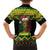 Jamaica Reggae Lion Christmas Family Matching Puletasi and Hawaiian Shirt Kente Pattern Meri Krismiss - Wonder Print Shop