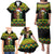 Jamaica Reggae Lion Christmas Family Matching Puletasi and Hawaiian Shirt Kente Pattern Meri Krismiss - Wonder Print Shop