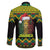 Jamaica Reggae Lion Christmas Family Matching Puletasi and Hawaiian Shirt Kente Pattern Meri Krismiss - Wonder Print Shop