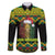 Jamaica Reggae Lion Christmas Family Matching Short Sleeve Bodycon Dress and Hawaiian Shirt Kente Pattern Meri Krismiss - Wonder Print Shop