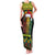 Jamaica Reggae Lion Christmas Family Matching Tank Maxi Dress and Hawaiian Shirt Kente Pattern Meri Krismiss - Wonder Print Shop