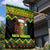 Jamaica Reggae Lion Christmas Garden Flag Kente Pattern Meri Krismiss - Wonder Print Shop