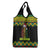 Jamaica Reggae Lion Christmas Grocery Bag Kente Pattern Meri Krismiss