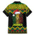 Jamaica Reggae Lion Christmas Hawaiian Shirt Kente Pattern Meri Krismiss - Wonder Print Shop