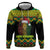Jamaica Reggae Lion Christmas Hoodie Kente Pattern Meri Krismiss - Wonder Print Shop