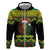 Jamaica Reggae Lion Christmas Hoodie Kente Pattern Meri Krismiss - Wonder Print Shop