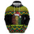 Jamaica Reggae Lion Christmas Hoodie Kente Pattern Meri Krismiss - Wonder Print Shop