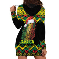 Jamaica Reggae Lion Christmas Hoodie Dress Kente Pattern Meri Krismiss - Wonder Print Shop