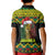 Jamaica Reggae Lion Christmas Kid Polo Shirt Kente Pattern Meri Krismiss - Wonder Print Shop