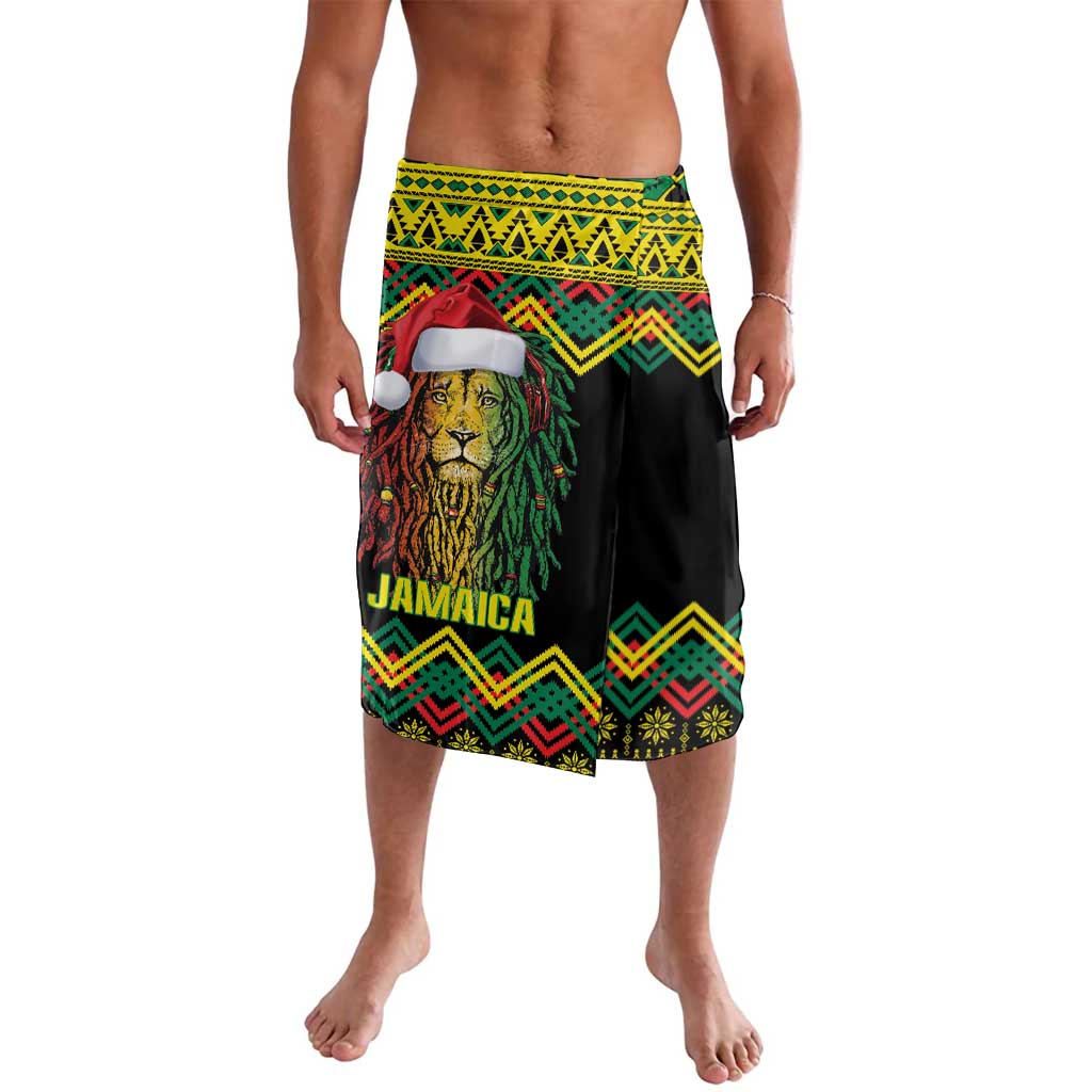 Jamaica Reggae Lion Christmas Lavalava Kente Pattern Meri Krismiss - Wonder Print Shop