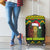 Jamaica Reggae Lion Christmas Luggage Cover Kente Pattern Meri Krismiss - Wonder Print Shop