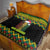 Jamaica Reggae Lion Christmas Quilt Kente Pattern Meri Krismiss - Wonder Print Shop