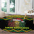 Jamaica Reggae Lion Christmas Round Carpet Kente Pattern Meri Krismiss