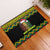 Jamaica Reggae Lion Christmas Rubber Doormat Kente Pattern Meri Krismiss - Wonder Print Shop
